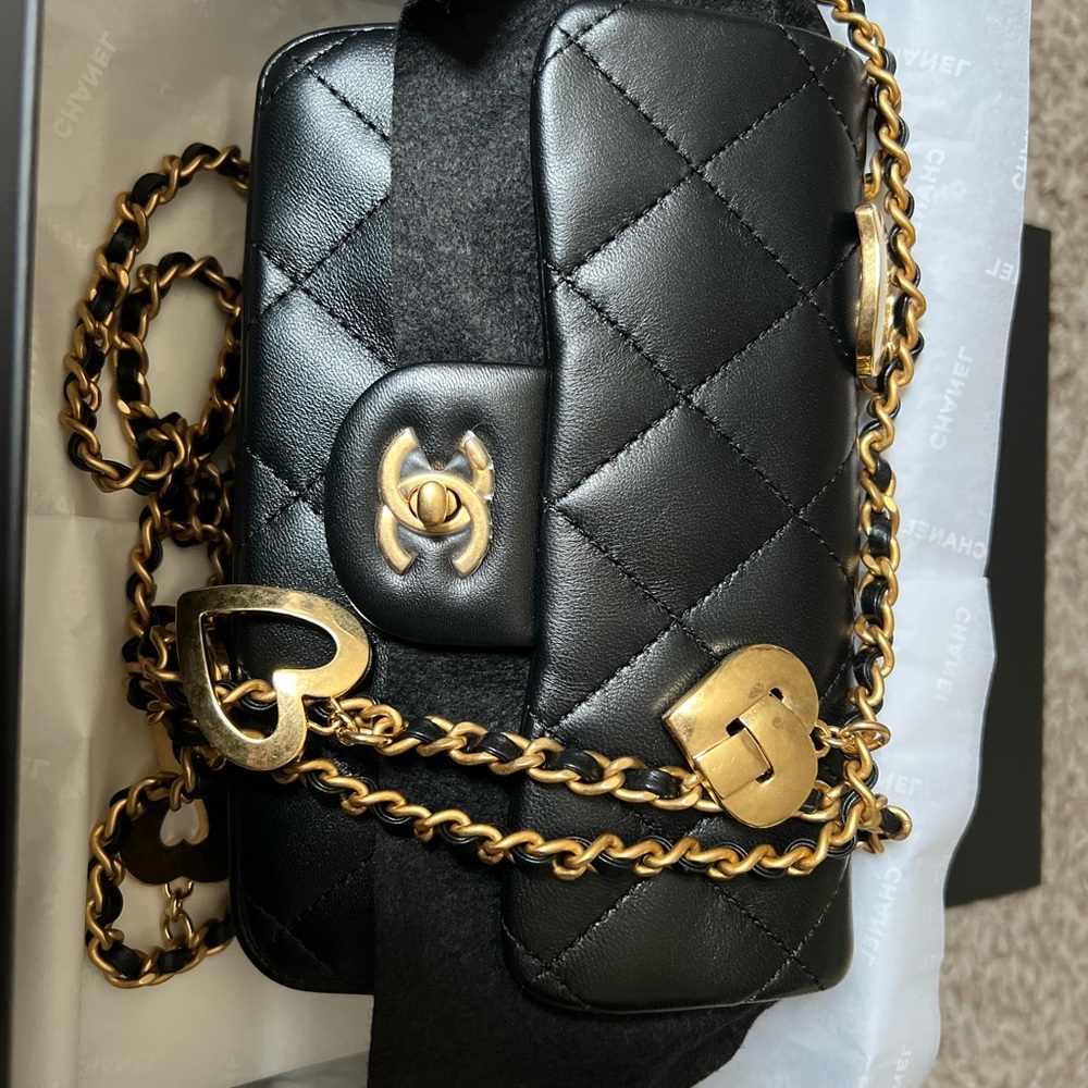 Chanel open heart collection mini handbag